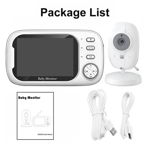 New 3.5 Inch Wireless Video Baby Monitor Night Vision Temperature Monitoring 2
