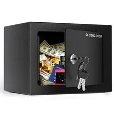 CDC DIGI Steel Security Safe Box with Key Lock,Safe Box for Home, Office, Mon...