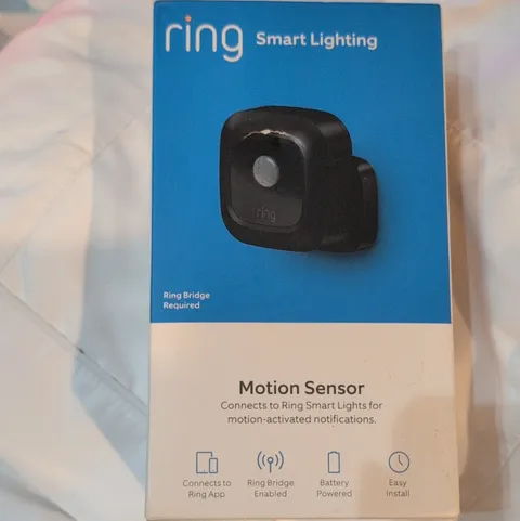 Ring Smart Lighting Motion Sensor Black Weather Resistant Battery (Bridge Req)