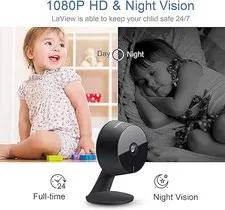 LaView Security Cameras 4pcs Home Security Camera Indoor 1080P LV-PWF1 - Black