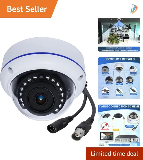 Super Wide Angle 180 Degree Security Camera with Night Vision & BNC Connectivity