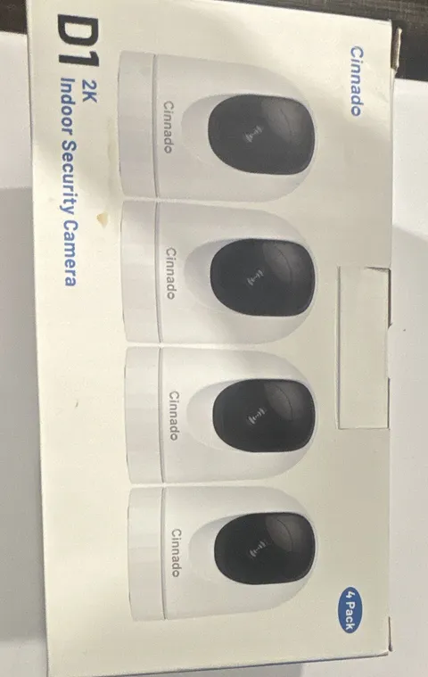 Cinnado D1 2K Indoor Wi-Fi IP Security Camera 3-Pack Night Vision Pan/Tilt