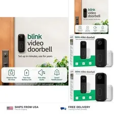 Blink Video Doorbell – Head-to-toe HD view, two-year battery life, and simple...