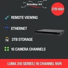 Luma 310 Series 16 Channel NVR- 3TB Preinstalled Storage (LUM-310-NVR-16CH)