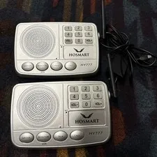 Lot of 2 Hosmart HY777 Wireless Home Intercom System No Cables /Tested
