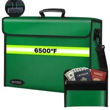 Wjtzdz Large Fireproof Money Bags Lock-6500F Fireproof Document Box10 Layers
