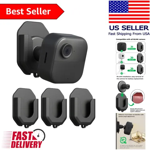 Secure and Stylish 3 Pack Wall Mount Brackets for Blink Outdoor & Indoor Cameras