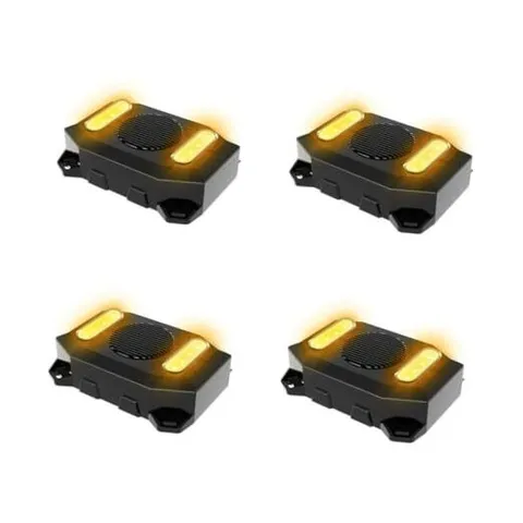 12-24V White Noise Backup Alarm and Light Warning – 97dB Reversing Black-4 PCS