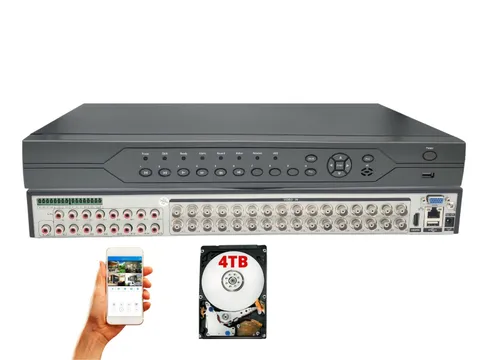 Evertech 32 Channel H.265 Security DVR w 4TB HDD Professional Video Recorder