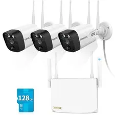5MP Wireless Security Camera System, 3-Cam WiFi Home Security System