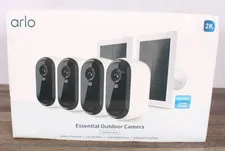 Arlo VMK3450-1SCNAS 2K Essential Outdoor Camera 2nd Gen, 4 Cameras and 2 Solar