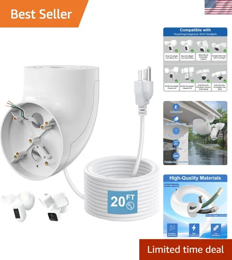 Eave Mount & 20ft Cable for Ring and Compatible Floodlight Cameras