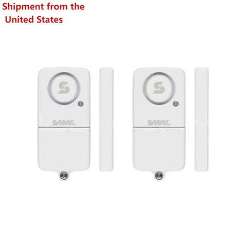 Sabre 2pk Door/Window Alarms: Security Sensors,Adhesive Mount, Battery Powered