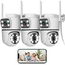 (2026 New) Dual Lens Wireless Security Camera Outdoor, 4MP WiFi Camera with F...