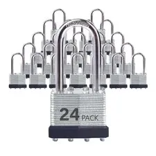 Keyed Alike Laminated Steel Padlocks with Long Shackle for 24P,Long Shackle