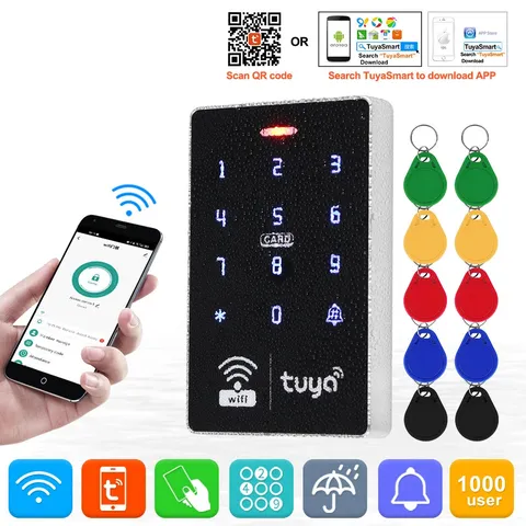 New WiFi Door Access Control Keypad RFID Keyboard Controller Reader Touch Opener