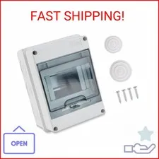SYIZYEN 5 Way Circuit Breaker Box, IP65 Distribution Protection Box with Din Rai