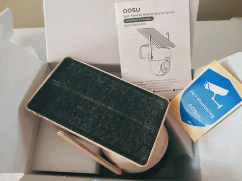 AOSU SolarCam D1 Classic Wireless Outdoor Security Camera CIB Works w/ Issues 