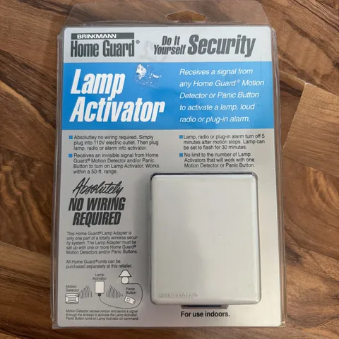vintage brinkmann home guard lamp activator home security no wiring required!