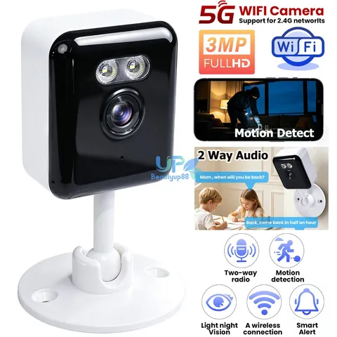 Smart Wireless 2K 5G WiFi IP Camera Home Security wtih Night Vision 2 Way Audio