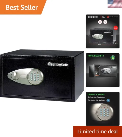 Alloy Steel Safe with Digital Lock - 0.98 Cu Ft, Waterproof, Anti-Theft Security