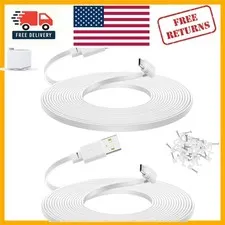 Wyze Cam Pan v3 Power Extension - 10 ft Micro USB Cable with 90 Degree Connector