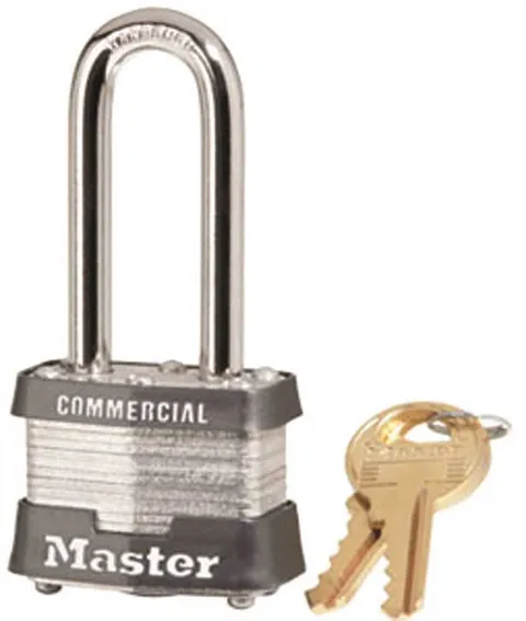 Lam Steel Padlock #3 1-9/16 in Body Long Shackle KA3753