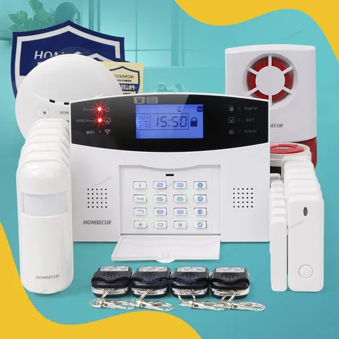 HOMSECUR Villa Burglar Intruder Alarm System With Sensors Detector Flash Siren