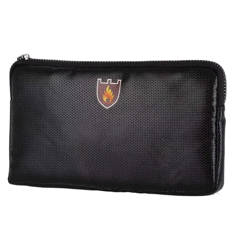 Upgrade Document Pouch Fireproof Waterproof Safe Cash Money Bag Black