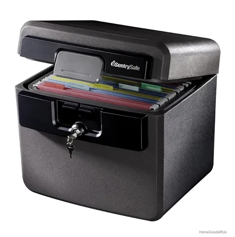 Fire Resistant Waterproof Box Safe Key Lock 0.65 Cubic Feet Hanging File