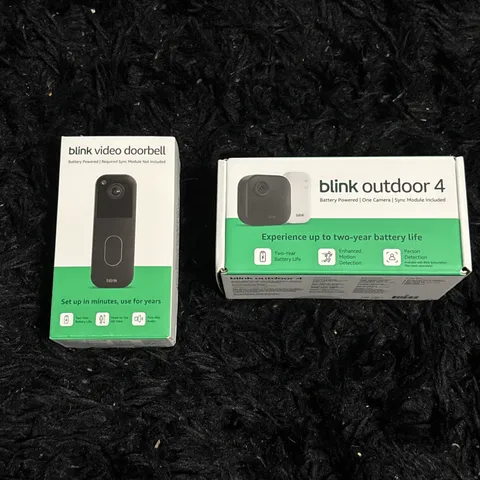 Blink Outdoor 4 Wireless Camera Security System & Blink Video Doorbell BUNDLE