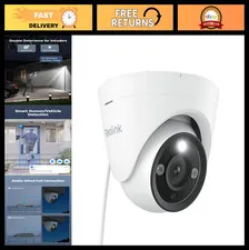 12MP PoE Outdoor Dome Security Camera, 97° Wide Angle, Night Vision, 2-Way Talk,