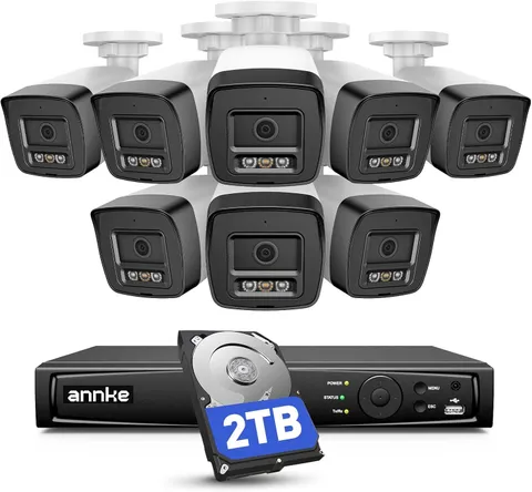 5MP Security Camera System Two-Way Audio, 16CH NVR with AI Motion Detection, 8X