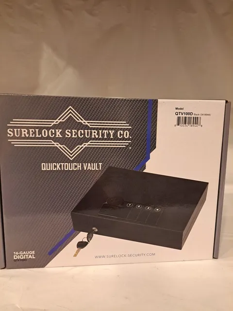 Surelock Security Safe Quicktouch Black Vault 16- Gauge Digital QTV100D 3418944