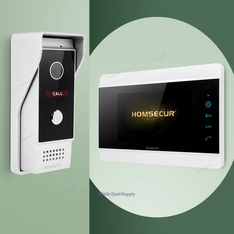 HOMSECUR 7" HD Video Doorphone Intercom Door Bell Night Vision Door Unlock