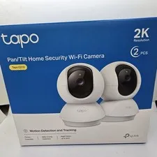 Tapo C210 2K Pan Tilt Security Camera  WiFi Indoor Home App 2 pack - Open Box