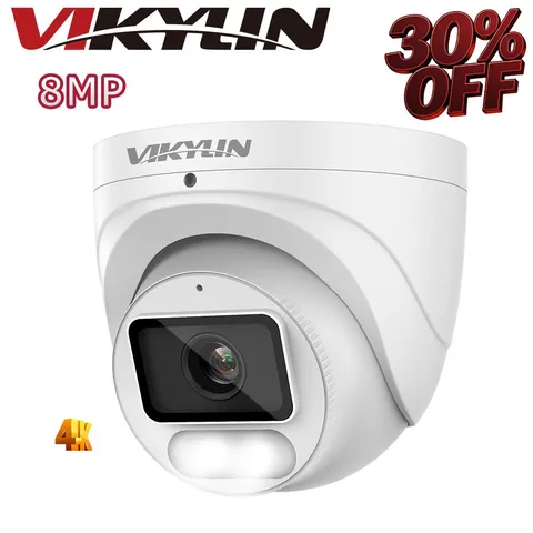 VIKYLIN ISP 1/1.8" sensor F1.0 Color Ultra 8MP 4K Ethernet POE Camera MIC ONVIF