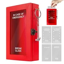 Emergency Hammer Box with 4 Refills Break Glass Funny Gift Emergency Kit Box