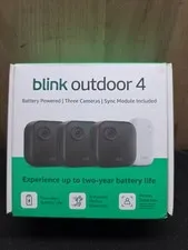 Blink Outdoor 4, (4th Gen 2025) Wireless 3 Camera Security System + Sync Module