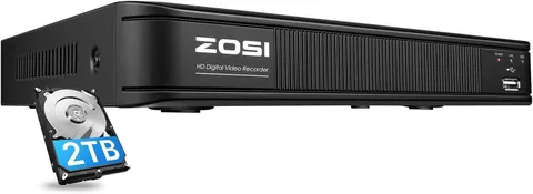 ZOSI H.256+ 5MP Lite 8CH DVR Surveillance Security AI Human Vehicle Detection