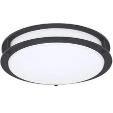 Designers Fountain Flush Mount Ceiling Light, 10 Inch 10 inches, Matte Black