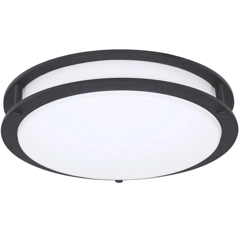 Designers Fountain Flush Mount Ceiling Light, 10 Inch 10 inches, Matte Black