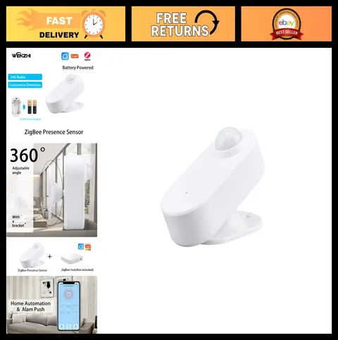 Wireless Motion Sensor - Smart Zigbee 24GHz Radar Presence Detector, Body Moveme