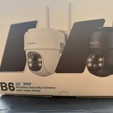 Cinnado B6 2K 3MP Wireless Security Camera/ With Solar Panel 2pk Outdoor