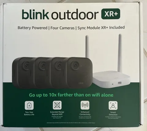 Blink Outdoor XR+ Extended Range Battery-Powered Outdoor 4 Camera with 10times..