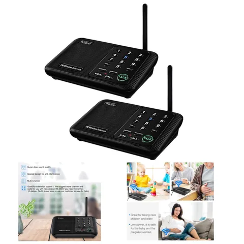 Versatile Wireless Intercom with Power Bank Support - Long Range Communication