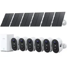 aosu Outdoor Security Cameras Wireless Home Surveillance System, Solar Powered