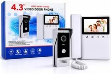 4.3" Video Door Phone Intercom System Night Vision Doorbell Camera Unlock...