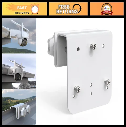 Gutter Mount Bracket for Solar Security Camera - Easy Installation, Adjustable A