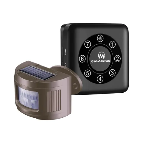 Solar Driveway Alarm Wireless Sensor System & Driveway Sensor Alert System We...